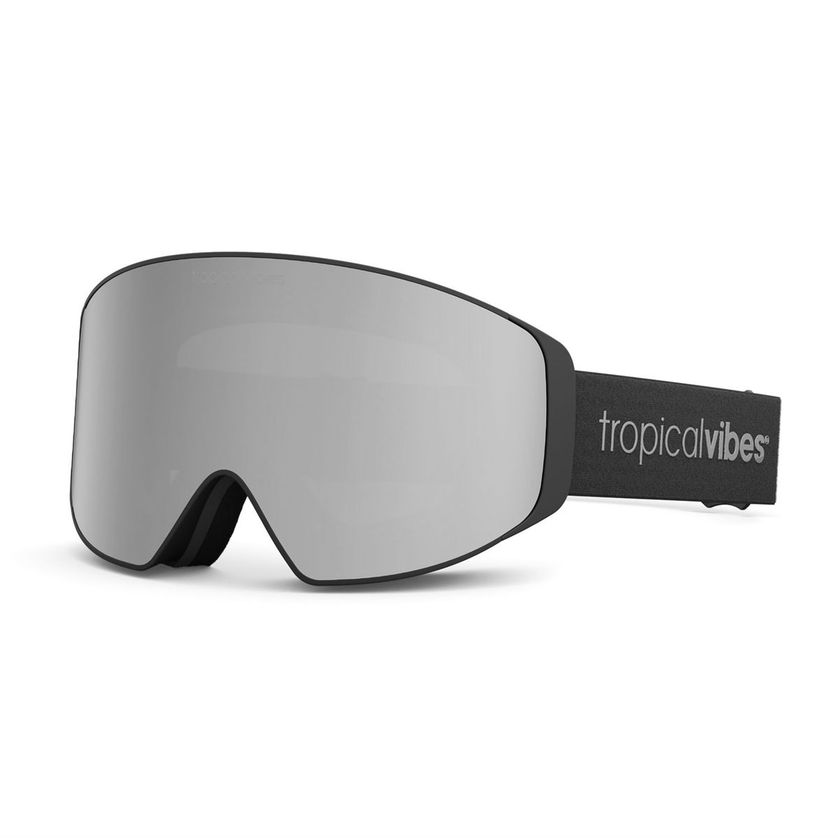 Tropical Vibes® Goggles Hemsedal Edt | Black - Shiny Silver|